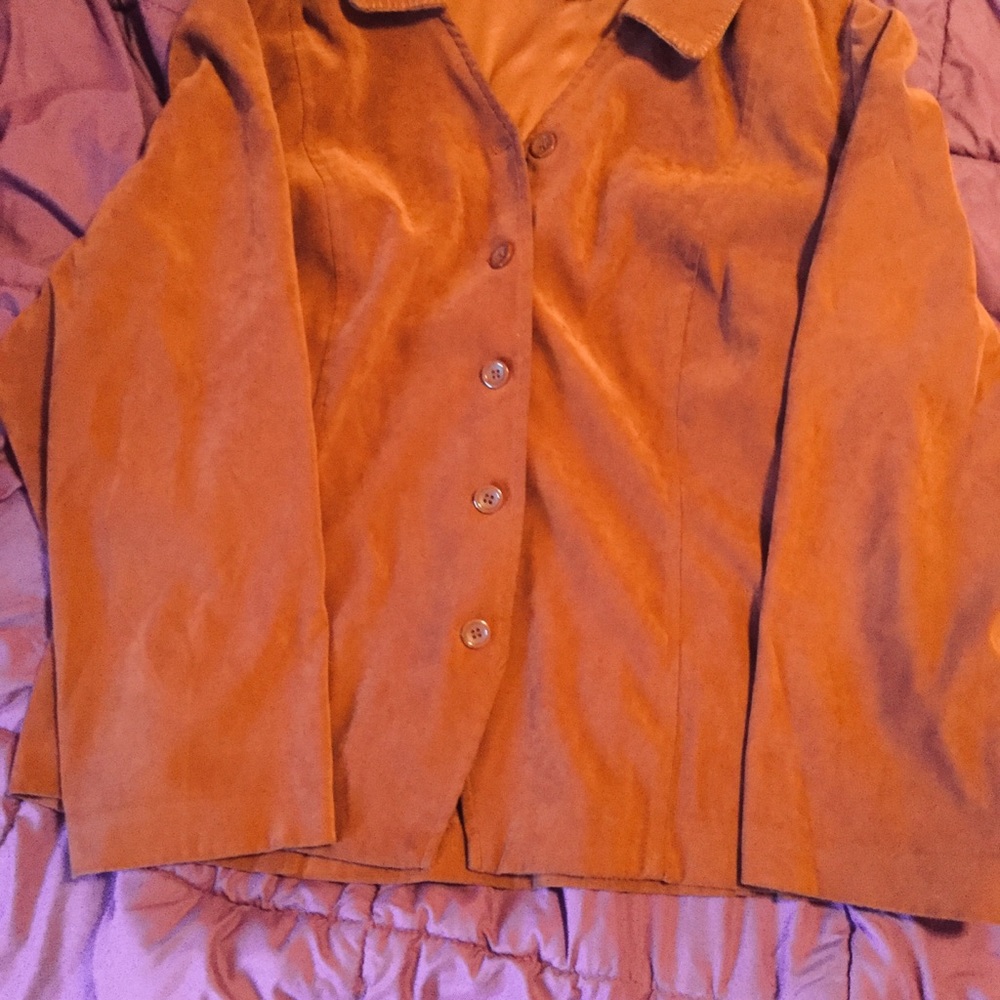 Requirements rust-colored moleskin jacket